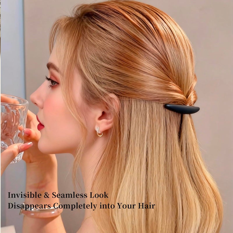 Markuii Slim French Hair Barrettes for Women Half Up Small Hair Barrette Clips Elegant Styling for Thin, Short or Fine Hair, 6 Pack - Image 3